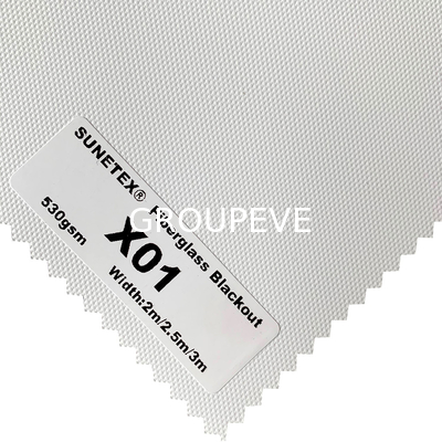 購入 Sunetexは縦のガラス繊維の停電の盲目の生地OEKO-TEX Oilproofにモーターを備えた オンライン製造