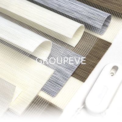 購入 Customized Durable Stripe 100% Polyester Zebra Blinds Fabric for Light Filtering Roller Shades オンライン製造